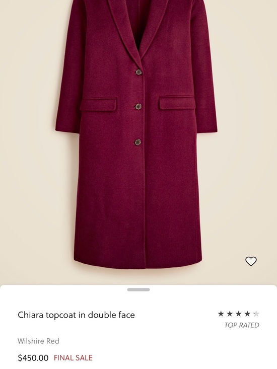 J. Crew Jackets & Blazers - J. Crew Chiara Topcoat in Wilshire Red